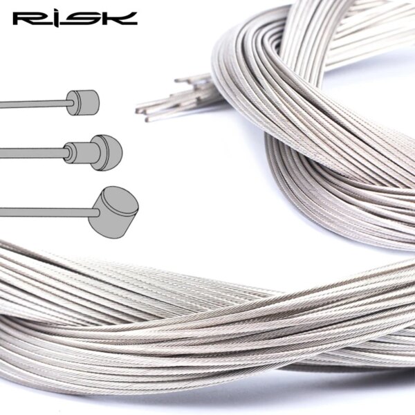 5 uds RISK RC127 Acero inoxidable MTB montaña carretera bicicleta desviador cambio freno Cable interno línea Cable 2100mm 1550mm 1700mm