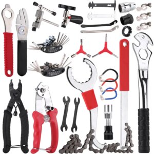 Juego de herramientas de reparación de bicicletas, herramientas para bicicleta de montaña, llave de radios, alicates de cadena para neumáticos de Metal, accesorios para ciclismo de montaña