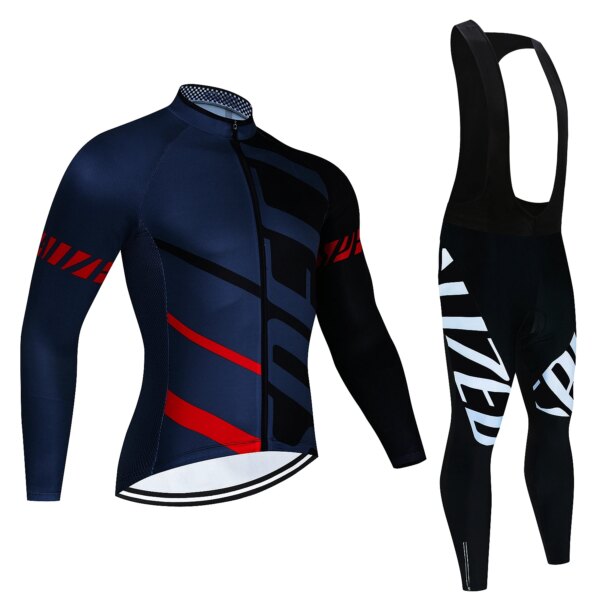 Equipo de ciclismo para hombre, Jersey de ciclismo, conjunto de manga larga, ropa para bicicleta de montaña, Tenue Velo Homme, ropa de bicicleta, pantalones, Kit de uniforme de ciclismo