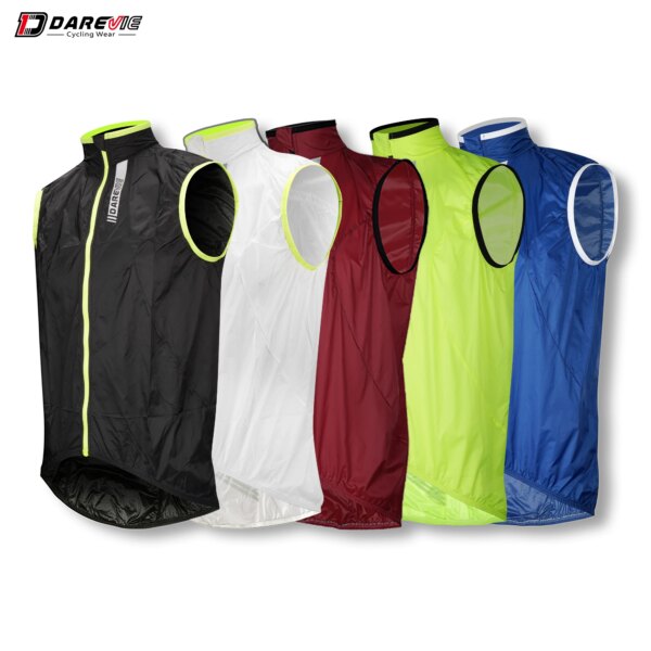 DAREVIE-Chaleco de ciclismo para hombre, chaqueta ligera a prueba de viento, reflectante, sin mangas, impermeable, para equipo profesional