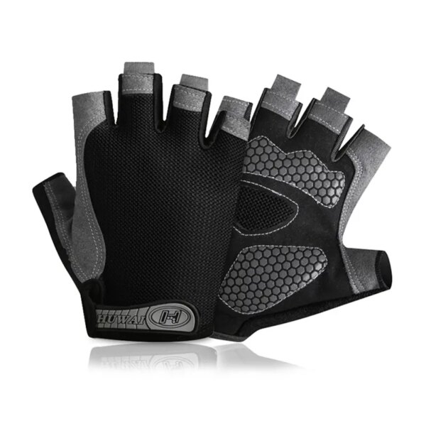 Guantes de gimnasio para hombre y mujer, guantes deportivos sin dedos para entrenamiento físico, culturismo, ejercicio, ciclismo, bicicleta, antideslizantes y transpirables