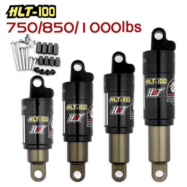 Amortiguadores traseros para bicicleta de montaña, HTL-100 de 125/150/165/185mm, resorte de aceite, suspensión del amortiguador trasero para bicicleta eléctrica de montaña