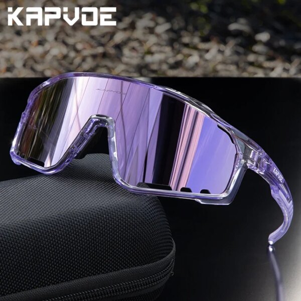 Gafas de ciclismo Kapvoe, gafas de sol polarizadas para ciclismo MTB, gafas de sol para hombre UV400, gafas para bicicleta de carreras, gafas deportivas para mujer