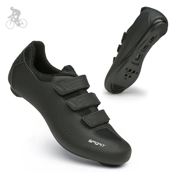 Zapatos de ciclismo MTB para hombre, tacos de bicicleta con bloqueo automático, zapatos deportivos para bicicleta de carretera, zapatillas planas de velocidad, zapatos de ciclismo de carreras para hombre