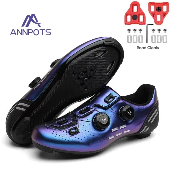 Zapatos planos MTB para hombre , zapatillas de ciclismo de ruta de velocidad, calzado para bicicleta de carretera para mujer, Calas para ciclismo, tacos Spd para bicicleta de carreras