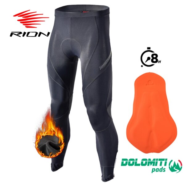 RION MTB pantalones ropa de ciclismo pantalones de bicicleta invierno a prueba de viento medias térmicas de lana Dolomiti 8H conducción de larga distancia