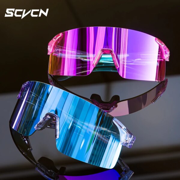 Scvcn Gafas de sol para ciclismo, gafas polarizadas para deportes de ciclismo, gafas para bicicleta de montaña, gafas para ciclismo para hombres y mujeres