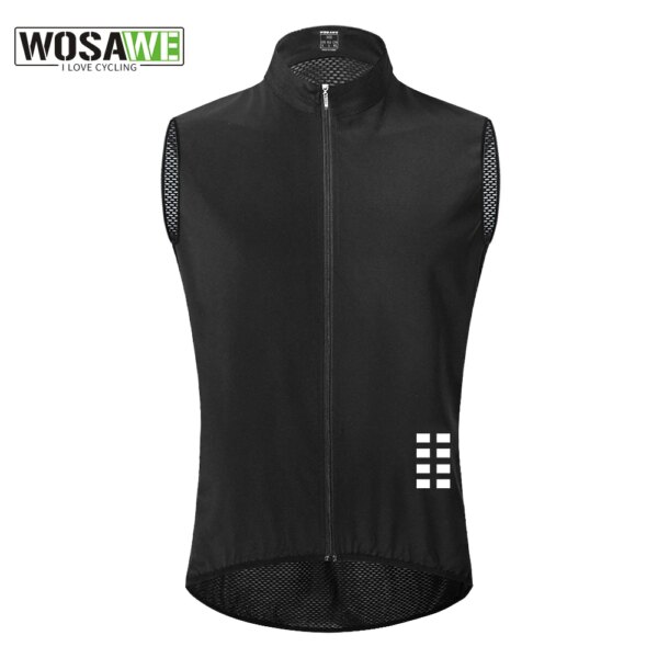 WOSAWE-Chaleco de Ciclismo para mantener seco y cálido, camiseta sin mangas de malla para Ciclismo, camiseta interior para bicicleta, ropa de Ciclismo a prueba de viento