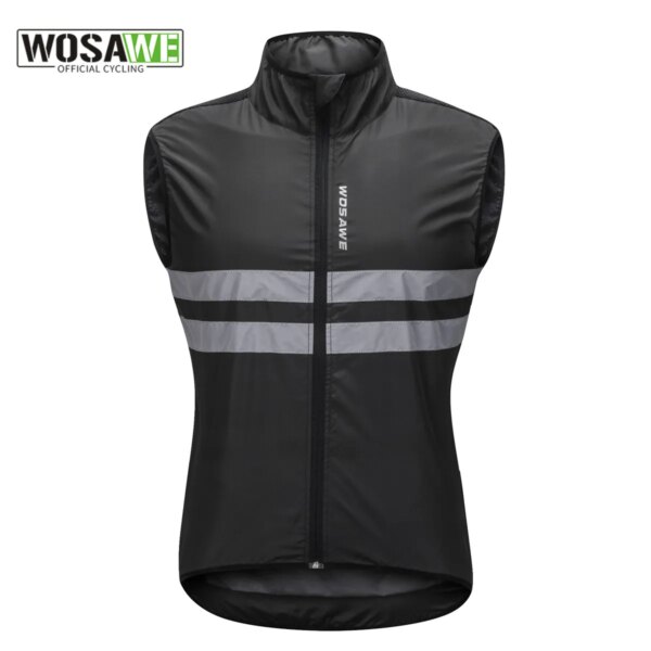 WOSAWE chaleco reflectante para Ciclismo a prueba de viento MTB bicicleta de carretera chaqueta sin mangas Top Cycle Gilet Ciclismo