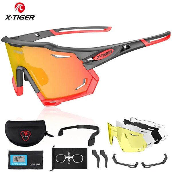 X-TIGER gafas de ciclismo UV400, gafas de sol fotocromáticas para ciclismo, gafas de sol polarizadas deportivas para hombre, gafas para bicicleta de carreras MTB