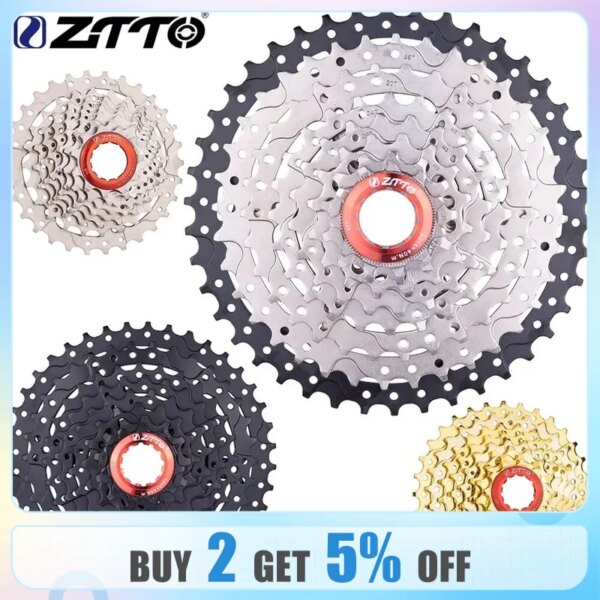 ZTTO-Cassette MTB 8s 9s 10s 11-42T 11-46T 11-50T, piñón de bicicleta de 8 velocidades, 9, 10 velocidades, rueda libre 10v K7, amplio rango con suspensión