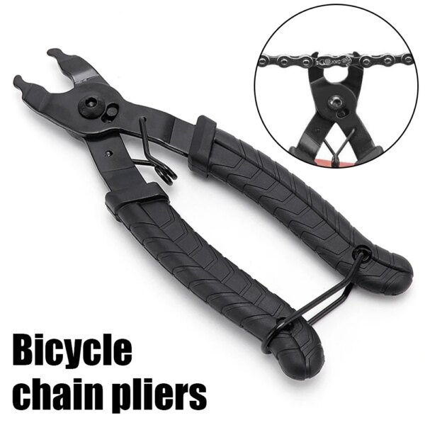 Herramienta de enlace rápido para cadena de bicicleta, con gancho, alicates de hebilla para cadena de bicicleta de montaña, juego de reparación de abrazadera de enlace mágico de liberación rápida, 1/4 Uds.