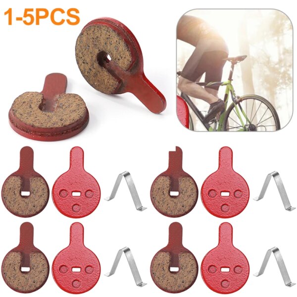 1-5 pares de pastillas de freno de bicicleta de resina orgánica MTB, pastillas de freno de disco de bicicleta, piezas de repuesto para patinete eléctrico