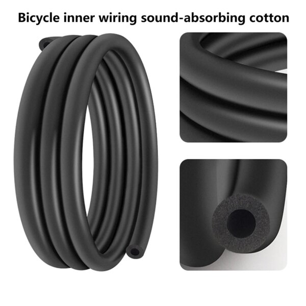 Amortiguador de carcasa interna para bicicleta de montaña y carretera, Cable de freno de cambio de espuma insonorizado, protección de manguera hidráulica, 1,6 m