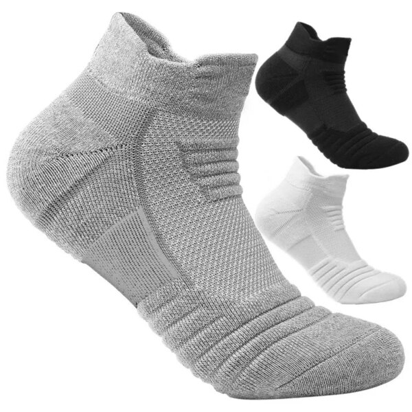 1 par de calcetines deportivos para hombre, calcetines transpirables absorbentes del sudor para correr al aire libre, calcetines para senderismo, calcetines tobilleros antideslizantes para ciclismo