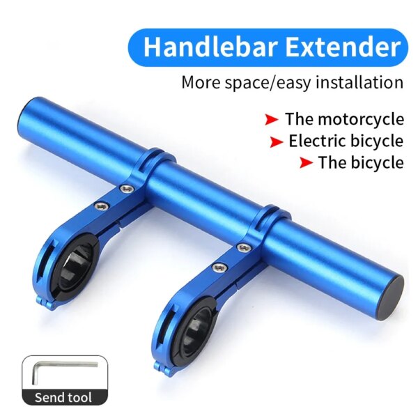 Extensor de manillar de bicicleta de tubo de 10/20/30CM, soporte para faro de bicicleta de montaña, soporte para linterna, accesorio