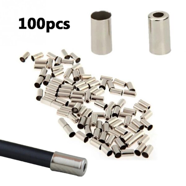 100 Uds 5*10mm bicicleta palanca de cambios para bicicleta de montaña cubiertas de extremo de Cable tapa de línea de freno tapas de Cable accesorios de ciclismo