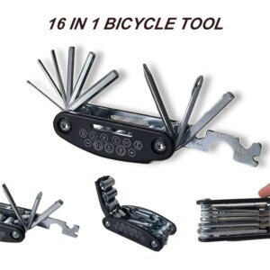 Llave multiusos 16 en 1 para bicicleta de montaña, destornillador multiherramienta para bicicleta, herramientas de Reparación de bicicletas para motocicleta