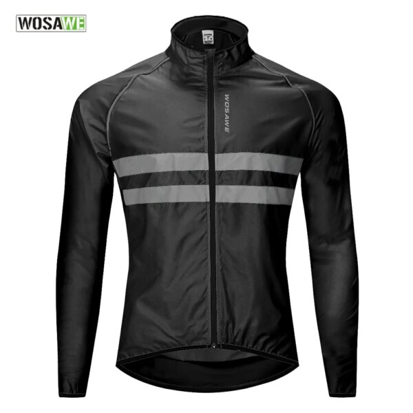 WOSAWE-Chaqueta de ciclismo para hombre, Jersey multifunción de alta visibilidad, cortavientos para bicicleta de montaña y carretera, chaqueta de secado rápido a prueba de viento