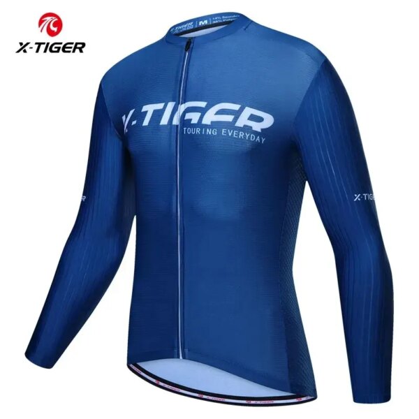 Camiseta de ciclismo de manga larga x-tiger, camiseta de ciclismo para bicicleta de montaña y carretera, camiseta de carreras DH transpirable de secado rápido