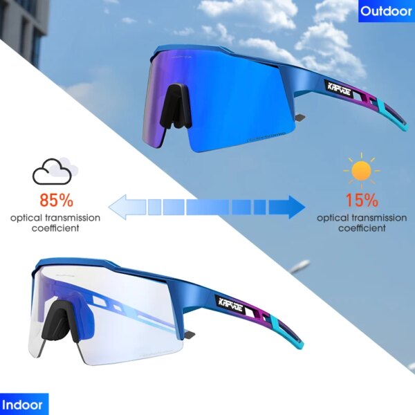 KAPVOE gafas de sol fotocromáticas para ciclismo para hombre, gafas de ciclismo MTB para mujer, gafas para bicicleta de carretera UV400, gafas de sol para bicicleta al aire libre