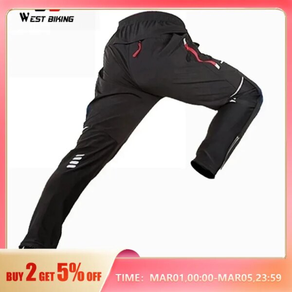 WEST BIKING-pantalones de ciclismo para hombre, pantalones deportivos para exteriores, transpirables, cómodos, para correr, para primavera y verano