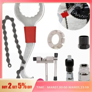 Kit de herramientas para bicicleta, 6 uds., herramientas profesionales de Reparación de bicicletas para bicicleta de montaña con llave extractora de Cassette 3 en 1, interruptor de cadena