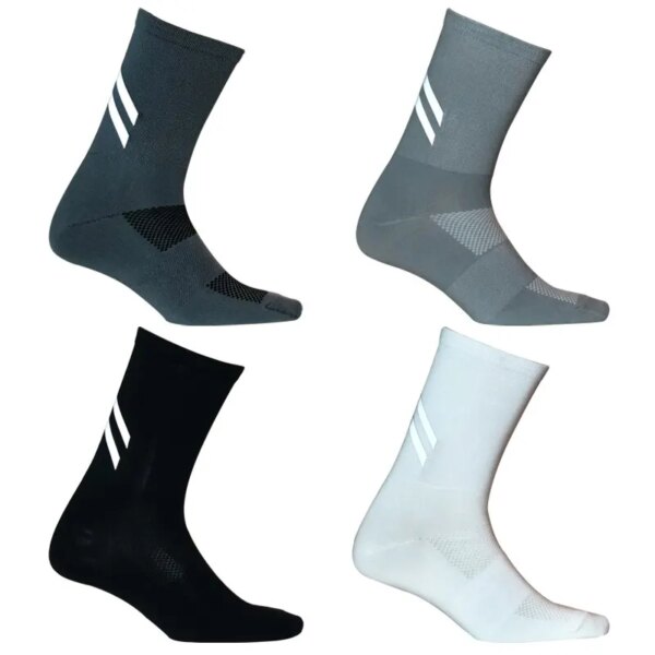 DH SPORTS Calcetines de ciclismo reflectantes para las cuatro estaciones, transpirables, con absorción de sudor, de secado rápido, para hombres y mujeres