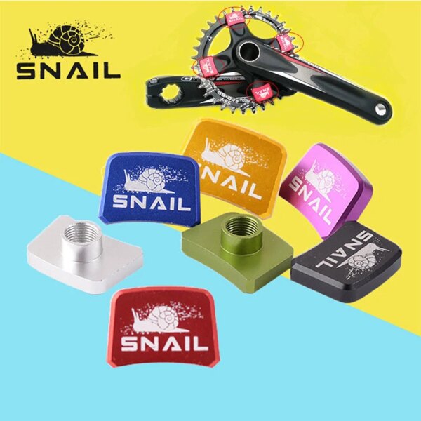 Tornillos para rueda de cadena de bicicleta SNAIL MTB, tornillos de plato único de aleación de aluminio 7075, tornillos de disco para bielas de carretera y montaña