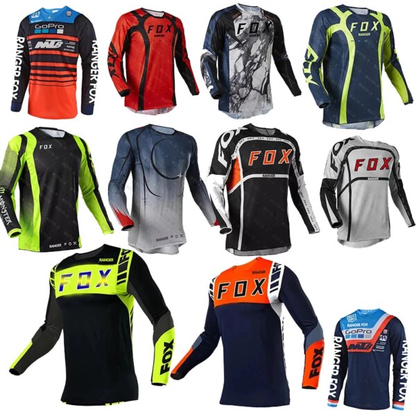 Camisetas para descenso de hombre, camisetas para bicicleta de montaña y MTB, camiseta para motocicleta todoterreno DH, ropa deportiva para Motocross, RANGER Fox, 2023