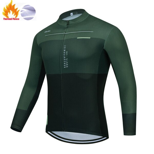 Chaquetas de invierno para hombre, Equipo Raudax, Ropa de Ciclismo de invierno, camisetas de Ciclismo de manga larga, Kits de Ciclismo de triatlón, 2024