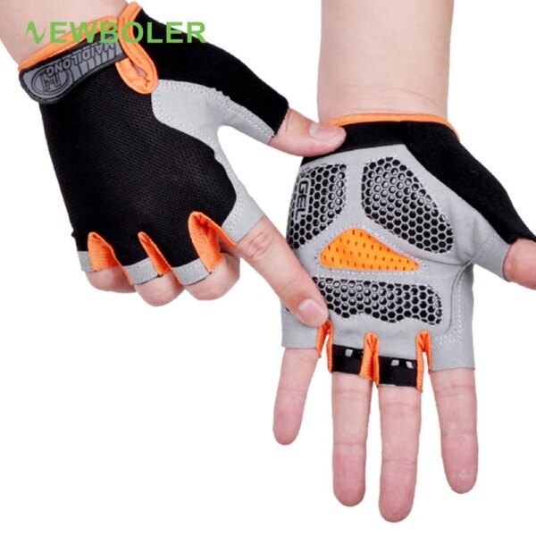 Guantes antideslizantes transpirables de medio dedo, guantes transpirables para ciclismo, Fitness, gimnasio, culturismo, Crossfit, ejercicio, guantes deportivos