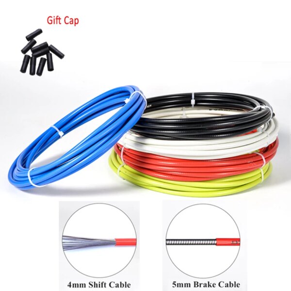 Cable de freno Universal para bicicleta, carcasa de Cable de cambio de 3M, tubo de alambre para desviador de bicicleta de carretera de 4mm/5mm, tubo delantero y trasero