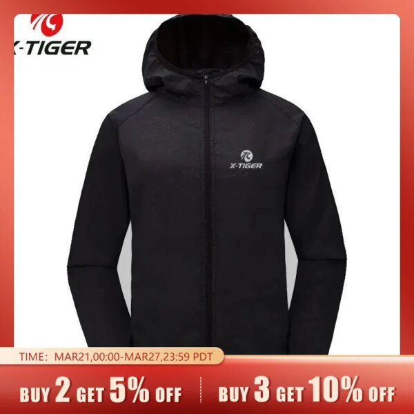X-TIGER reflectante a prueba de viento, camiseta de ciclismo MTB, abrigo cortavientos para bicicleta, chaqueta de senderismo con protección solar súper ligera, ropa deportiva para ciclismo