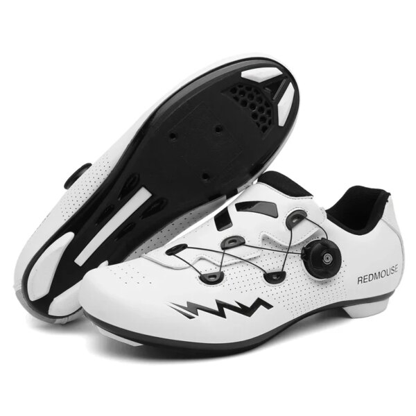 Zapatos profesionales para bicicleta de montaña, zapatillas de ciclismo para hombre y mujer, calzado deportivo plano para carreras de velocidad en carretera