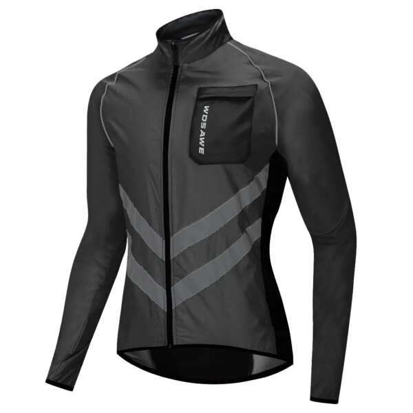 Cortavientos de ciclismo para hombre, Jersey largo, chaqueta ligera a prueba de viento, ropa repelente al agua para bicicleta de montaña y carretera