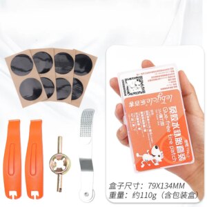 Kit de reparación de neumáticos para bicicleta, juego de herramientas para parchear tubos interiores, relleno de neumáticos, sin pegamento, parche sellador en frío, reparación de neumáticos portátil