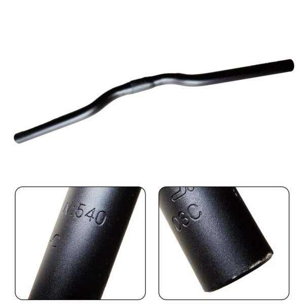 1 manillar de bicicleta gran oferta 25,4mm 520-540mm manillar negro mate bicicletas plegables MTB accesorios de repuesto de alta calidad