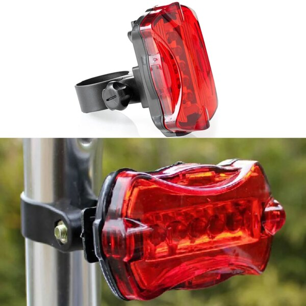 Luz trasera de bicicleta LED resistente al agua, lámpara trasera para montar en montaña, accesorios para bicicleta, 1 Uds.