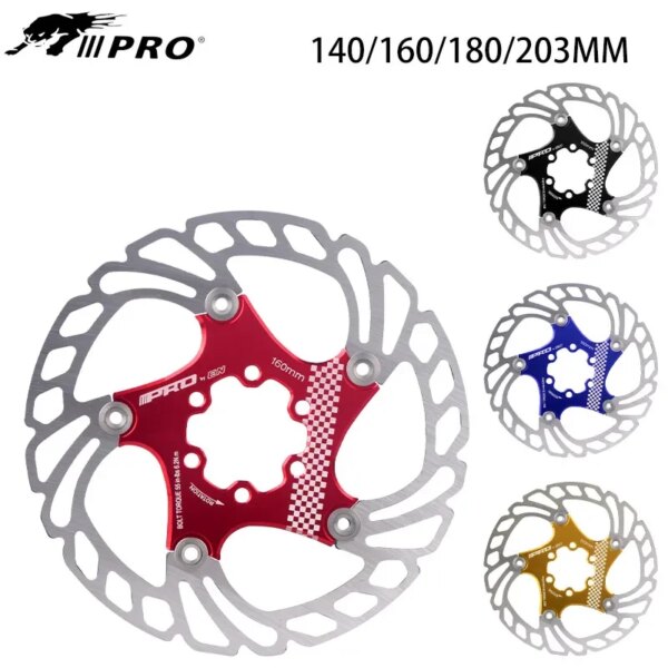 1 Uds IIIPRO bicicleta 140 160 180 203mm rotor de freno de disco flotante rotor de freno de bicicleta de montaña DH 6 pulgadas disco ultraligero grueso