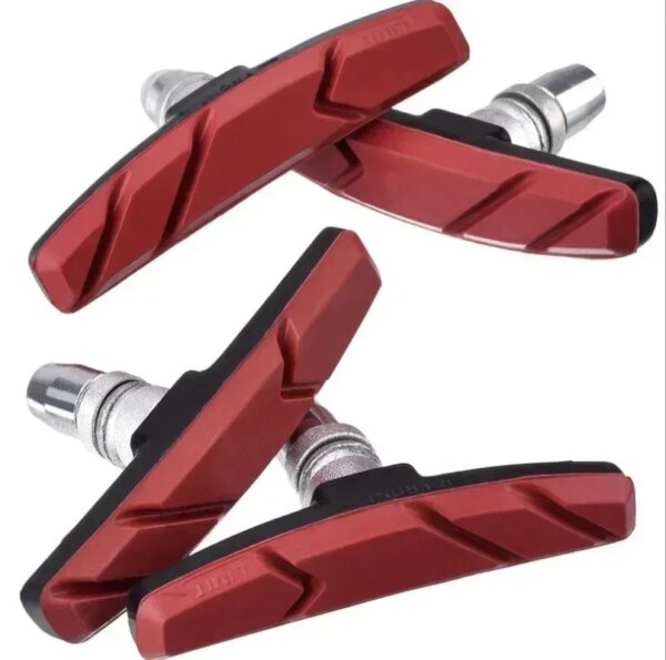 2/4 Uds V tipo pastillas de freno silenciosas zapatos bicicleta ciclismo montaña sistema de velocidad muerta piel