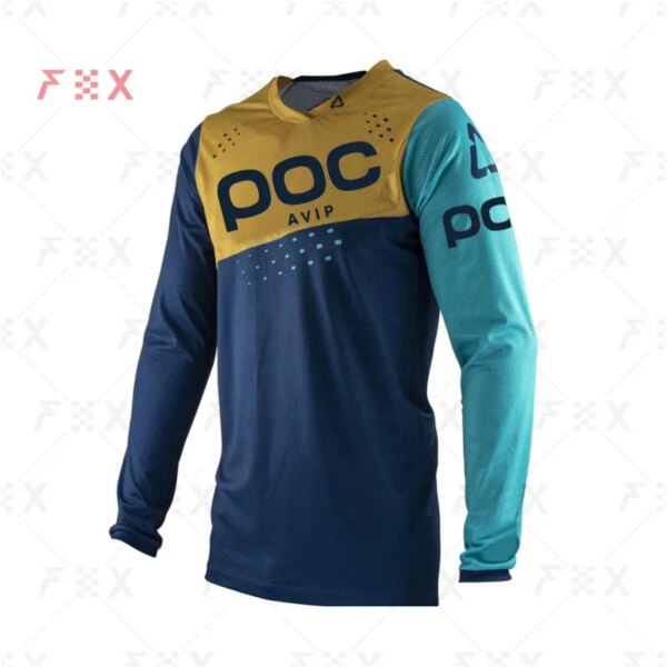 2021 fuera de la carretera ATV Racing camiseta 2022 AM RF bicicleta ciclismo Jersey para descensos motocicleta Jersey Motocross MTB AVIP POC JERSEY