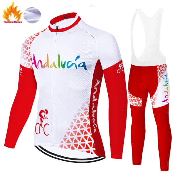 2023 ANDALUCIA Invierno Polar ropa de bicicleta fietskleding heren maillot ciclismo jersey hombres ropa ciclista