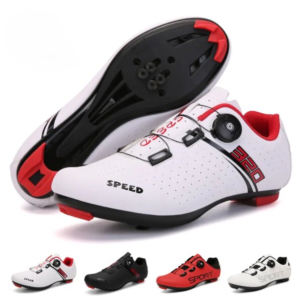 Zapatos de ciclismo para hombre, botas antideslizantes para bicicleta de montaña y de carretera, zapatillas planas SPD Speed ​​de automovilismo, 2023