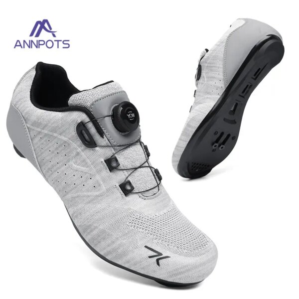 Zapatos de ciclismo de gran tamaño para hombre, zapatillas transpirables con tacos de montaña, con autosujeción, SPD, ultraligeras, 2023