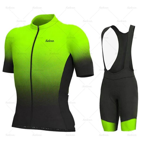 Ropa de Ciclismo de manga corta para Hombre, traje transpirable para Ciclismo de montaña, conjuntos de Jersey de Ciclismo, verano 2023