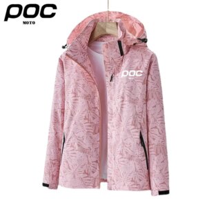 Ropa rosa para MOTO POC para mujer, camiseta para bicicleta de montaña, chaqueta a prueba de viento para motocicleta, chaquetas de ciclismo transpirables para descenso, 2023