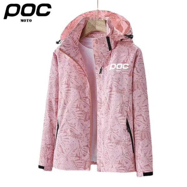 Ropa rosa para MOTO POC para mujer, camiseta para bicicleta de montaña, chaqueta a prueba de viento para motocicleta, chaquetas de ciclismo transpirables para descenso, 2023