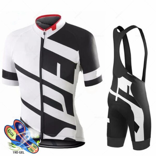 Conjunto de Jersey de Ciclismo para equipo profesional, ropa de Ciclismo para hombre, camisetas para bicicleta de carretera, pantalones cortos con pechera para bicicleta de montaña, Maillot deportivo, Culotte 2023