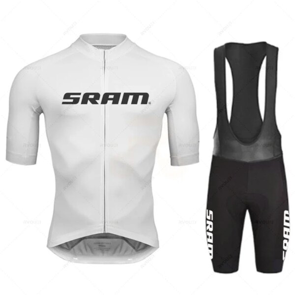 Sram-Conjuntos de Jersey de Ciclismo para hombre, Ropa transpirable de manga corta para bicicleta de montaña, Maillot, uniforme de Ciclismo, 2023